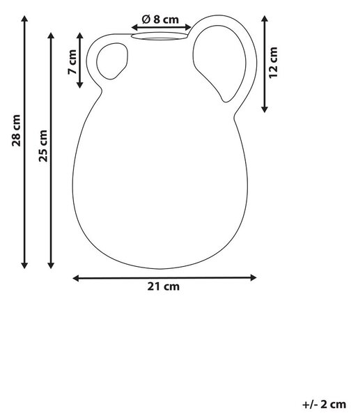 Virágtartó váza DORY Kőcserép 28 cm Fehér