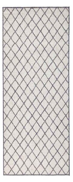 Malaga szürke-krémszínű kültéri szőnyeg, 80 x 250 cm - NORTHRUGS