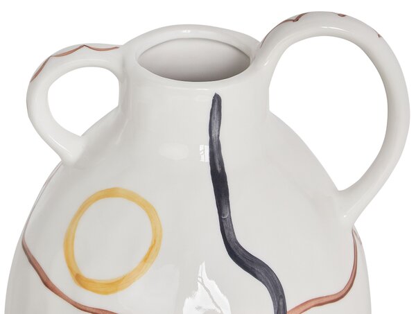 Virágtartó váza DORY Kőcserép 28 cm Fehér