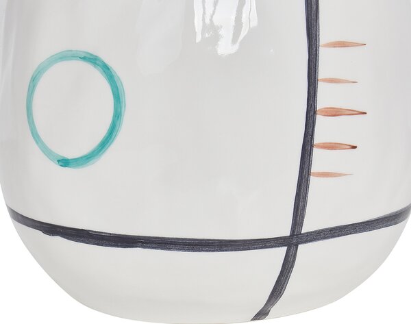 Virágtartó váza DORY Kőcserép 28 cm Fehér