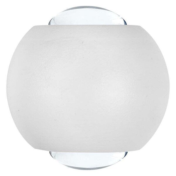 V-TAC mini 2W kültéri fali COB LED lámpa, 2 irányú gömb, fehér házzal, meleg fehér - SKU 10585