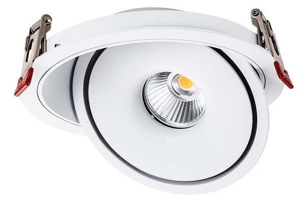 V-TAC 20W süllyeszthető COB LED mélysugárzó, állítható szöggel, fehér házzal, CCT - SKU 10581
