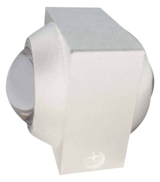 V-TAC mini 2W kültéri fali COB LED lámpa, 2 irányú szögletes, fehér házzal, meleg fehér - SKU 23029