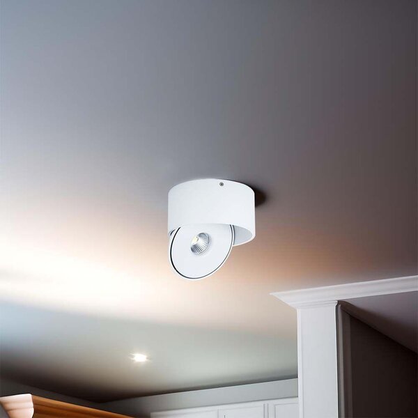V-TAC 20W mennyezeti COB LED mélysugárzó, állítható szöggel, fehér házzal, CCT - SKU 23155