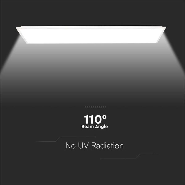 V-TAC süllyeszthető LED panel hideg fehér 40W 120 x 30cm, 120 Lm/W, Back-Lit - SKU 23148