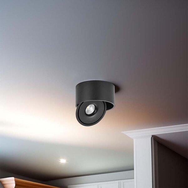 V-TAC 20W mennyezeti COB LED mélysugárzó, állítható szöggel, fekete házzal, CCT - SKU 23156