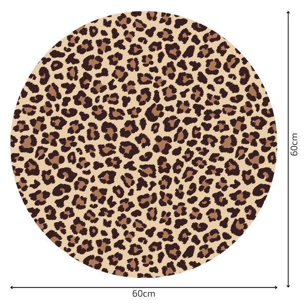 PIPPER. Kör alakú falmatrica "Leopárd minta" Méret: 60cm