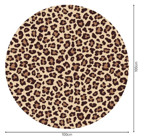 PIPPER. Kör alakú falmatrica "Leopárd minta" Méret: 60cm