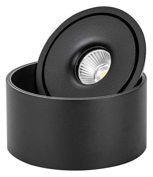 V-TAC 20W mennyezeti COB LED mélysugárzó, állítható szöggel, fekete házzal, CCT - SKU 23156