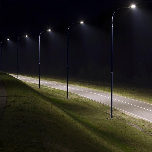 V-TAC RLE utcai LED lámpa, térvilágító ledes lámpatest 50W, PC búra, hideg fehér - SKU 23619
