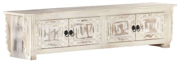 VidaXL fehér tömör mangófa TV-szekrény 140 x 30 x 35 cm