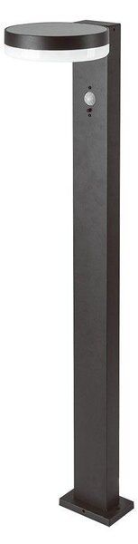 V-TAC kerek fejű napelemes lámpa, 23cm magas, szenzorral, meleg fehér fénnyel - SKU 23399