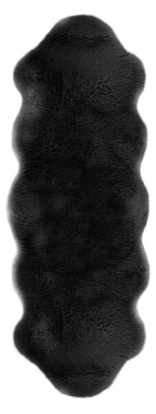 Lambskin fekete műszőrme, 60 x 180 cm - Tiseco Home Studio
