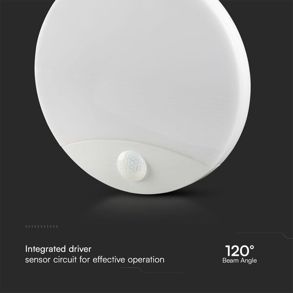 V-TAC 15W LED lámpa, mozgásérzékelővel, állítható színhőmérséklettel - SKU 23420