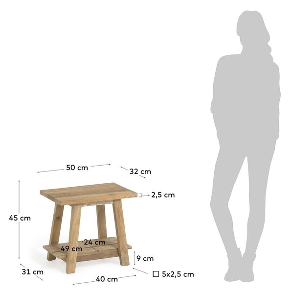 Safara teakfa lábtartó - Kave Home