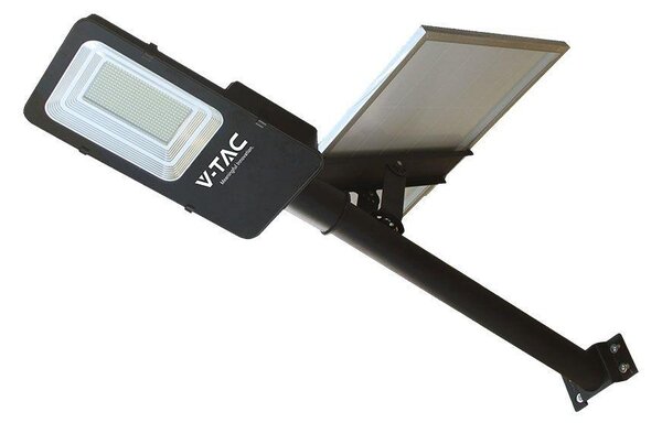 V-TAC 50W hibrid napelemes utcai LED lámpa, térvilágító, hideg fehér - SKU 23579