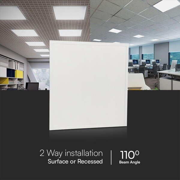 V-TAC süllyeszthető LED panel hideg fehér 25W 60 x 60cm, 180 Lm/W, Back-Lit - SKU 23458