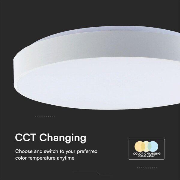 V-TAC 40W mennyezeti LED lámpa elengáns búrával, változtatható szinhőmérséklettel - SKU 23589