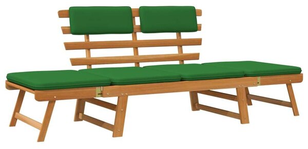 VidaXL 2 az 1-ben Akácfa Kerti Pad és Heverő - 190 cm