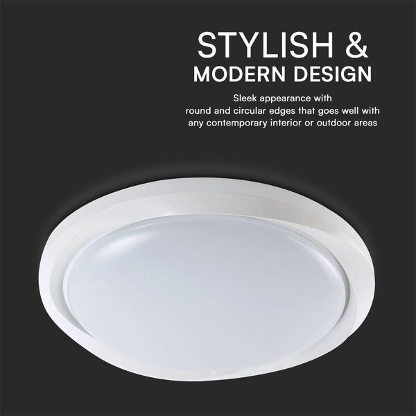 V-TAC Cyclone 60W mennyezeti LED lámpa, változtatható szinhőmérséklettel, fehér házzal - SKU 23585