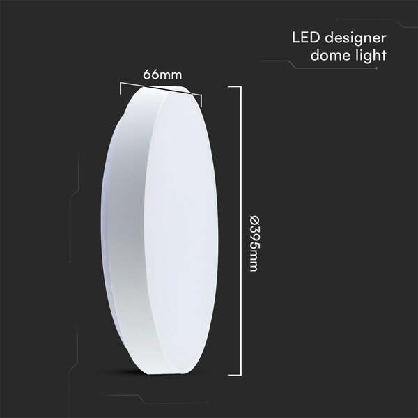 V-TAC 40W mennyezeti LED lámpa elengáns búrával, változtatható szinhőmérséklettel - SKU 23589