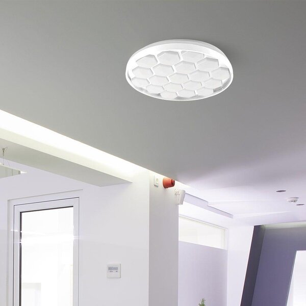 V-TAC 60W mennyezeti LED lámpa, méhsejt mintával, változtatható szinhőmérséklettel - SKU 23595