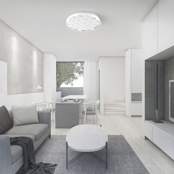 V-TAC 60W mennyezeti LED lámpa, méhsejt mintával, változtatható szinhőmérséklettel - SKU 23595