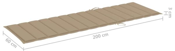 VidaXL Akácfa Napozóágy - 200cm