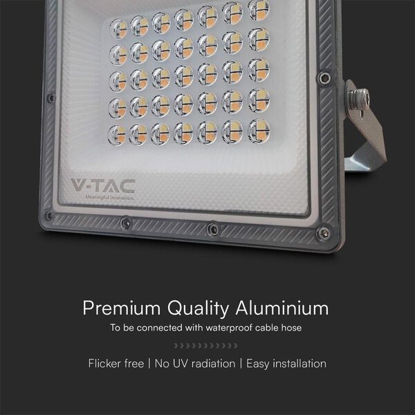 V-TAC RLE 30W LED reflektor, állítható színhőmérséklettel, szürke házzal - SKU 23613