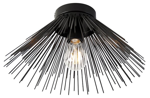 Art Deco mennyezeti lámpa fekete - Seprű