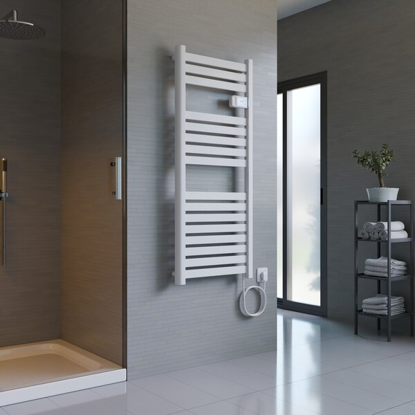 Elektromos design radiátor digitális termosztáttal NERO Italia AF-04W - 50 x 120 cm