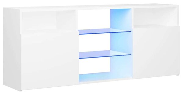 Modern LED TV Szekrény - Fehér - 120x35x50 cm