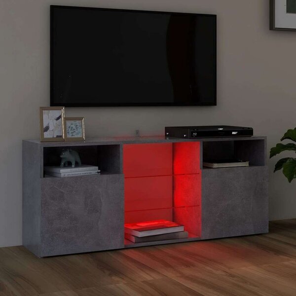 VidaXL LED TV Szekrény - Beton Szürke - 120x30x50 cm