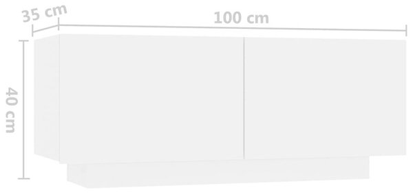 VidaXL Modern TV-szekrény - Fehér - 200 cm