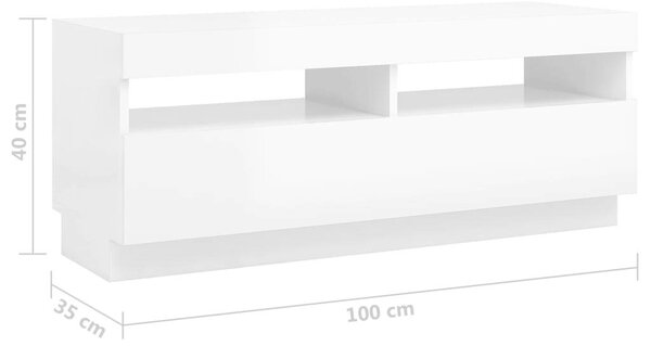 VidaXL TV-szekrény - Fehér - 100cm