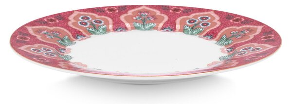 Pip Studio - Flower Festival Deco - sötét rózsaszín porcelantál - 21 cm