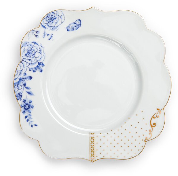 Pip Studio - Royal White- fehér porcelantál - 23,5 cm
