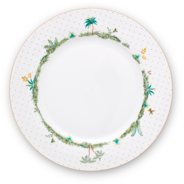 Pip Studio - Jolie Dots Gold - fehér porcelantál - 26,5 cm