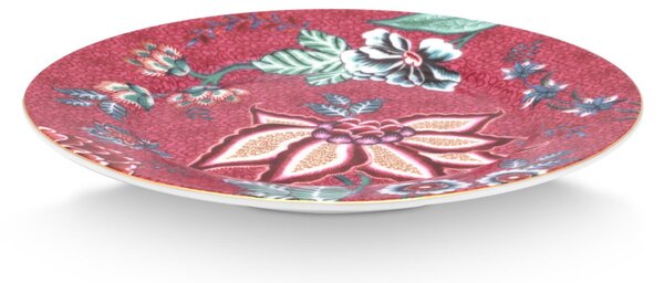 Pip Studio - Flower Festival - sötét rózsaszín porcelantál - 17 cm