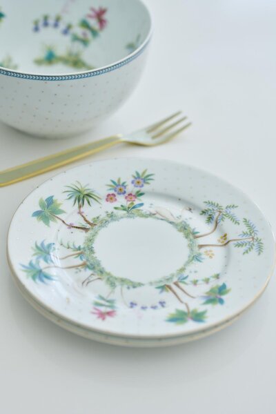Pip Studio - Jolie Dots Gold - fehér porcelantál - 17 cm