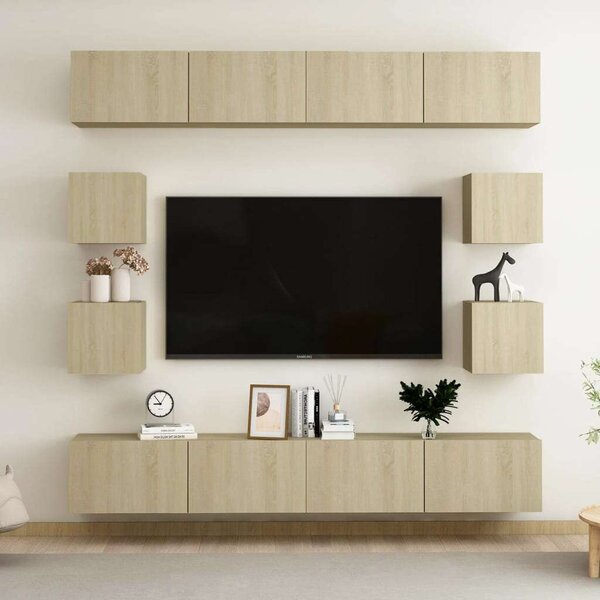 VidaXL Sonoma Tölgy TV Szekrény Szett - 8 részes