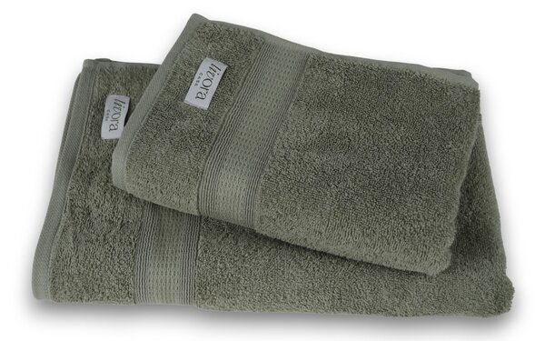 VICHTE Törölköző 50x100 cm - Oliva zöld - 450 g/m² - Hotel Minőség