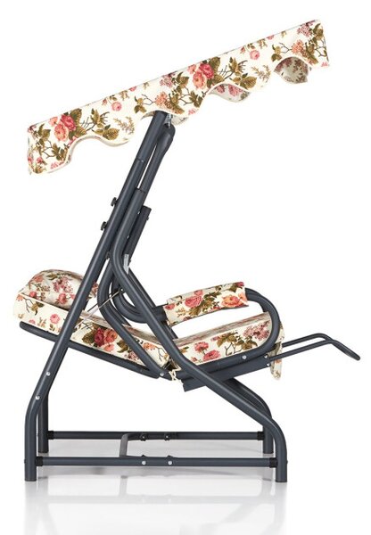 Kerti 1 személyes dönthető hinta - Aluminium - Camellia Swing Kerti Hinta -KÉK huzat