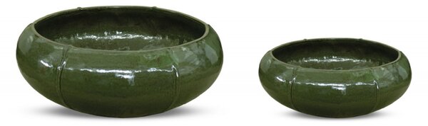 Leander kaspó 56*20cm green black