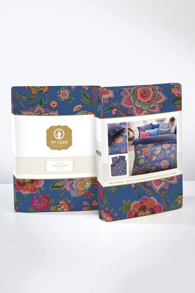 Pip Studio Bombay Bold Dark Blue - 2 részes ágyneműhuzat szett