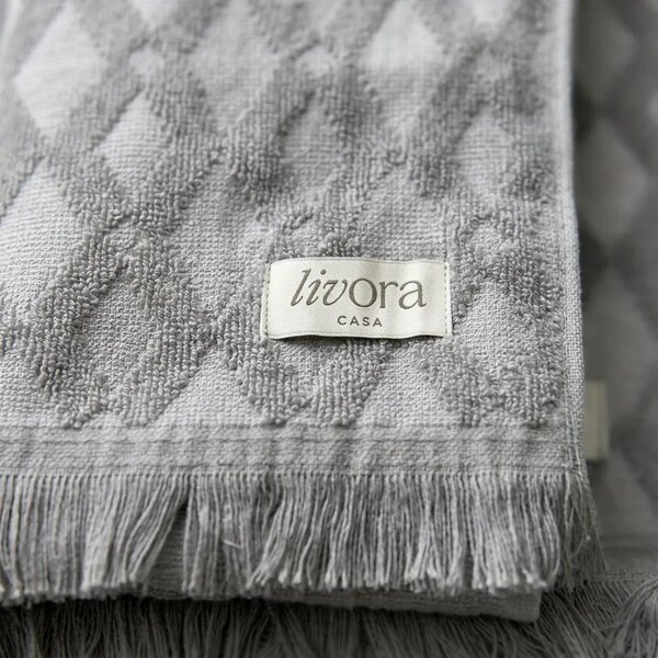 Livora Grey Weave törölköző 50x100 cm - 450g/m2