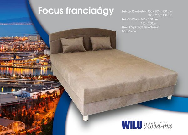 Focus franciaágy (Méret: 140x200)