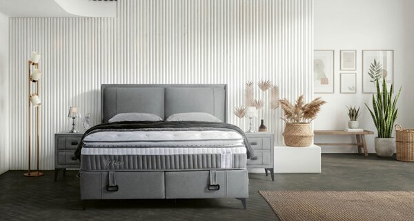 Livora Aloe Premium ágykeret és matrac szett - 160x200x33 cm - Ágykeret és 7 zónás Táskarugós matrac