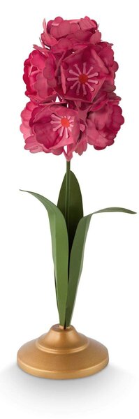 Gyertyatartó fém Virág rózsaszín 31.5cm