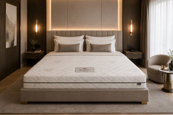 Livora KING Szállodai Táskarugós Ortopéd Matrac - 160x200x25 cm - 7 zónás Táskarugós és Cipzáros huzat